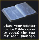 Place your pointer on Bible references to reveal verses