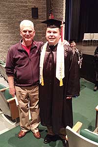 Kevin at the graduation for his AA in Electrical Engineering from ITT Technical Institute